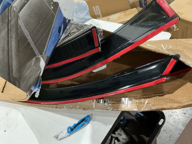 Condition photo showing Good Condition for set of black acrylic side window visors