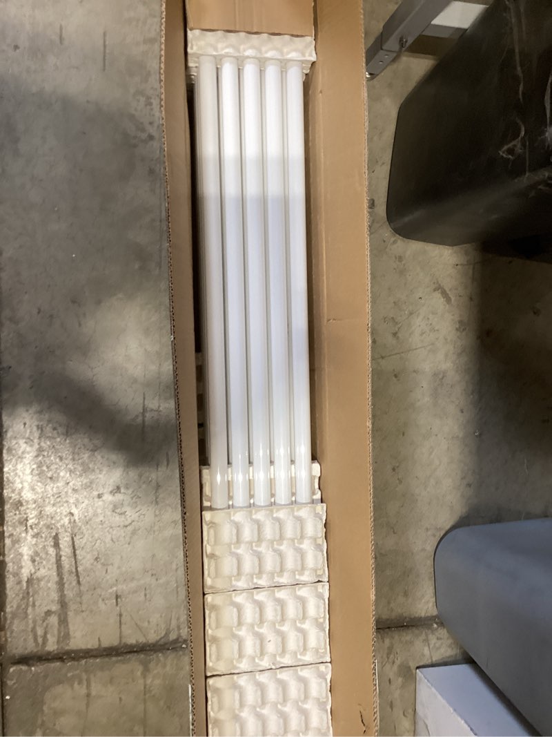 Condition photo showing New/Like New for 25 pack t8 fluorescent bulbs 4 foot, f32t8/865 fluorescent light bulb 48 inch 32 watt 6500k daylight 2500 lumens g13 base 25pcs t8 32w dl