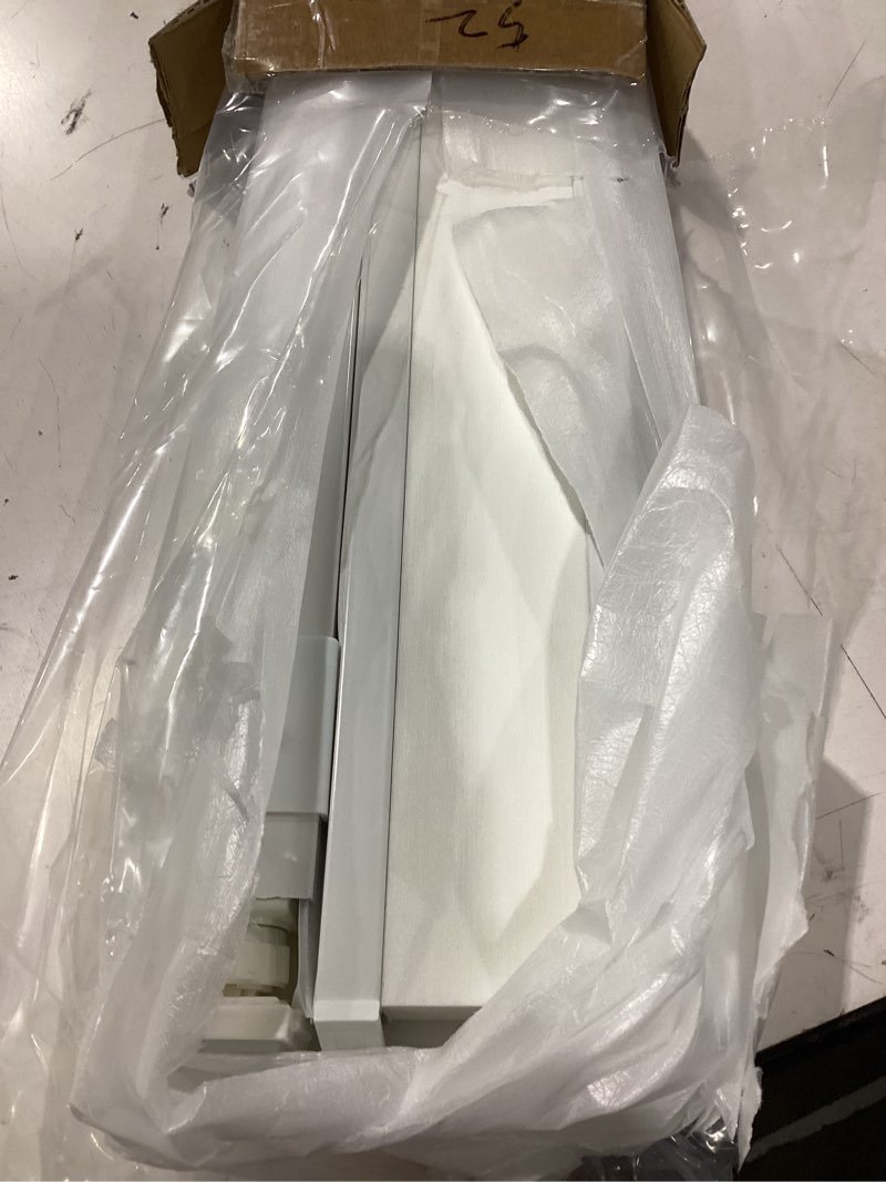 Condition photo showing As Is for no drill no tools top down bottom up cellular shades, 23" w x 64" h light filtering easy install cordless honeycomb blinds, noise reduce & thermal insulation blinds for home office white light filtering-white 23"w x 64"h