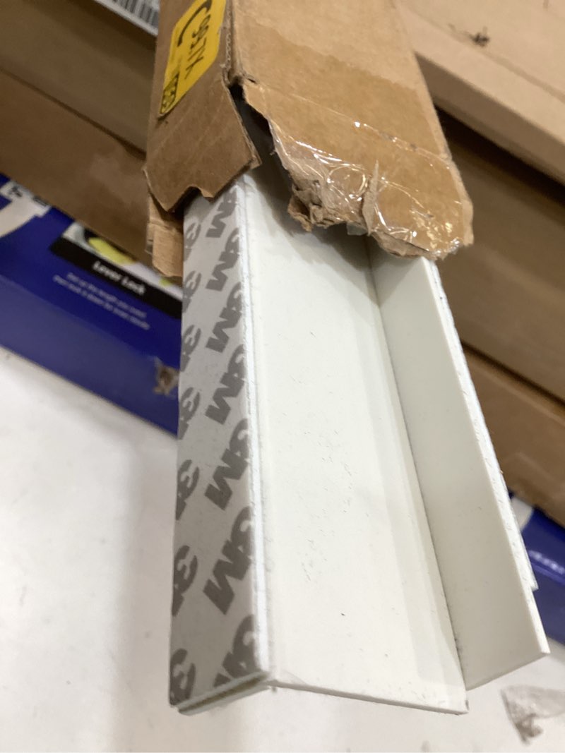 Condition photo showing Good Condition for blackout pvc light blocking strips for window shades and blinds - blocks light along the sides of blackout blinds,side tracks for cordless shades, light blocking strips for bedroom (white, 58",2pcs) white-2pcs