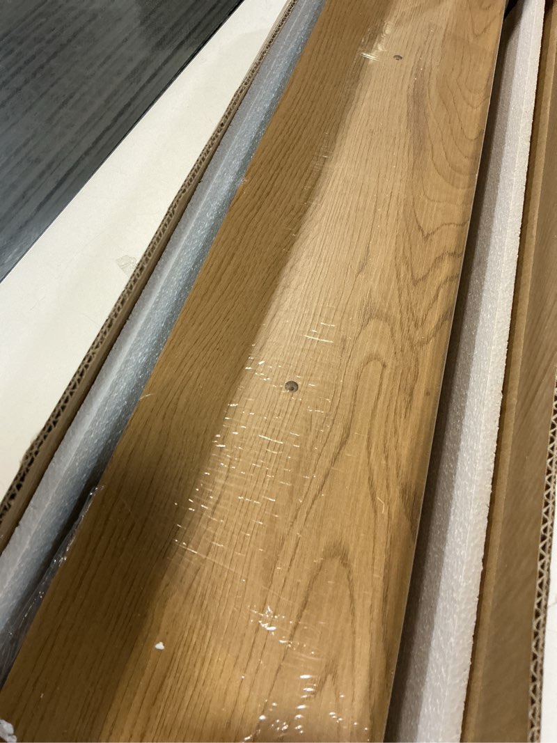 Condition photo showing Good Condition for fun memories 30inch floating shelves for wall, 2 pack rustic wood shelves for bathroom|kitchen wall mounted floating shelf with invisible brackets for books|storage|decor,oak oak 2 30"w x 6.5"d