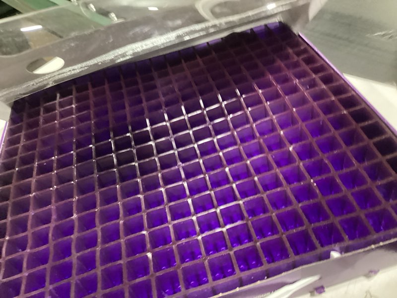 Condition photo showing Good Condition for purple double seat cushion 18  x 16   pressure reducing gelflex grid  ideal for soft or hard seats