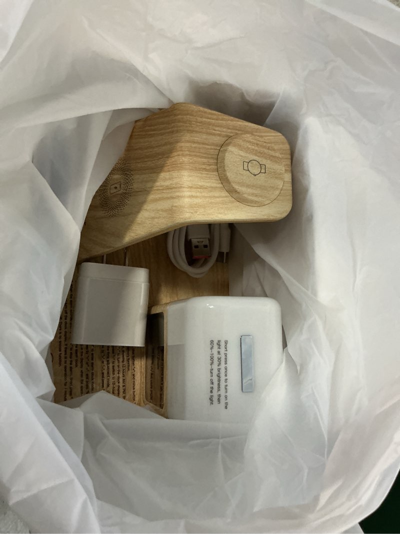 Condition photo showing New/Like New for 6 in 1 wireless charging station for samsung android with clock & night light,alarm clocks for bedro