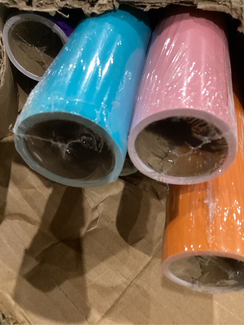 Condition photo showing item condition for PerKoop 9 Rolls Bulletin Board Paper 47 Inches x 12 Feet Large Colored Craft Paper Roll Fade Resistant Paper Roll Bulk for Kids Classroom Art Decor Paints Drawing Supplies, 9 Colors(Bright)
