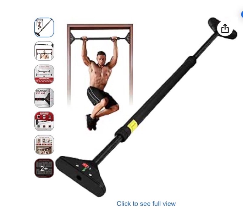 yes4all heavy duty wall mounted pull up bar, over door pull up bar for doorway, multi grip chin up bar, sturdy strength training bars & durable gym bar for home exercise