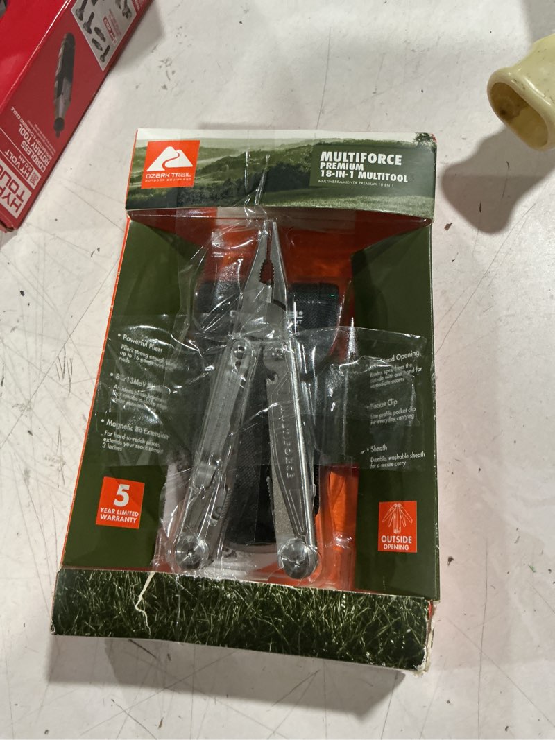 Condition photo showing As Is for ozark trail multiforce premium 18-in-1 multi tool