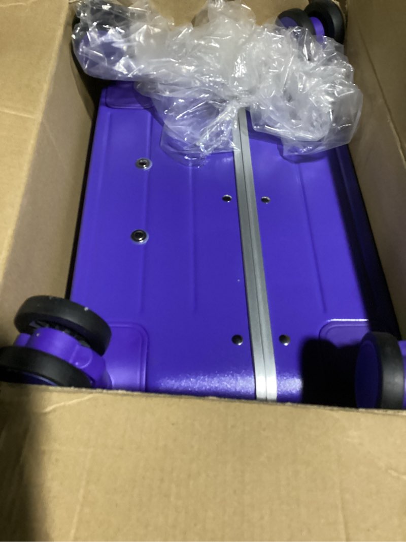 Condition photo showing New/Like New for (similar to) bagsmart expandable carry on luggage 22x14x9 airline approved, 1oo% pc lightweight hard shell suitcase, 20 inch travel luggage with spinner wheels, waterproof rolling suitcase,blue expandable carry-on 20-inch blue