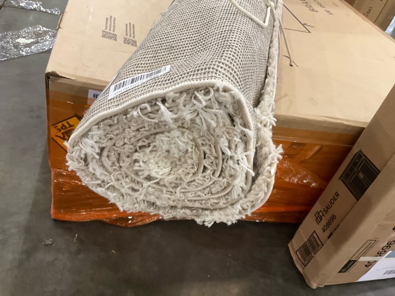 Condition photo showing As Is for Shaggy area rug