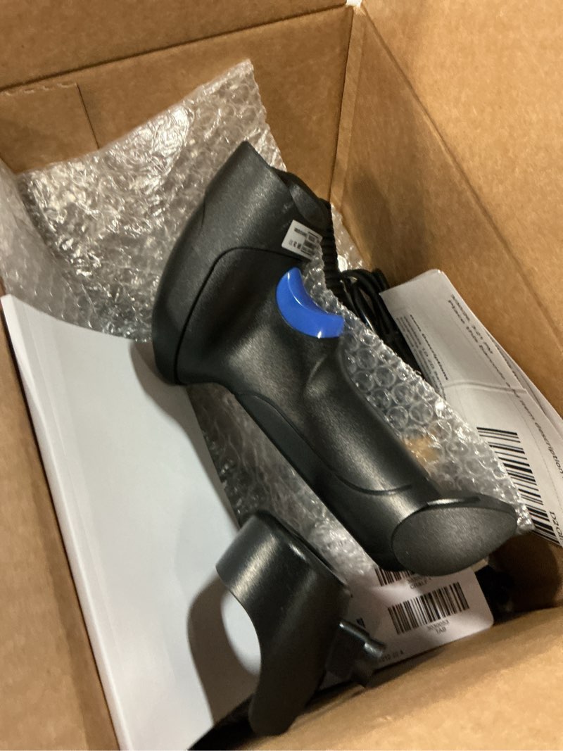 Condition photo showing Good Condition for wireless 1d 2d barcode scanner with stand, netumscan portable automatic qr code scanner supports screen scan handheld cmos image bar code reader with usb receiver for warehouse pos and computer 1d & 2d barcode scanner