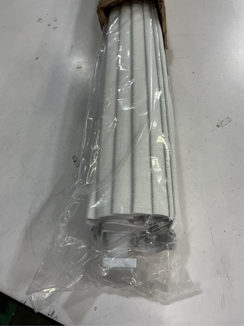 Condition photo showing Good Condition for lazblinds no tools no drill cordless roman shades for windows, blackout thermal insulated uv blocking window blinds, lightweight fabric blinds for indoor windows, 38" w x 60" h, blackout - white white 38" w x 60" h