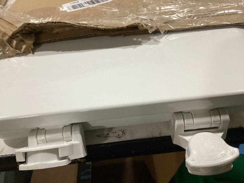 Condition photo showing New/Like New for Bemis 1500EC Durable Wood Toilet Seat with Easy Clean Hinges, Made in USA, Elongated, White 1 Seat Elongated