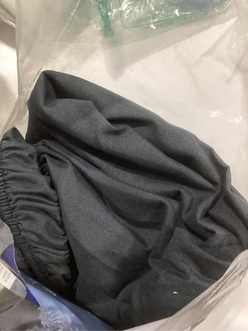 Condition photo showing Good Condition for wrap around dust ruffle bed skirt for college dorm - black - twin/twin xl size beds w/ 24 inch drop - elastic strap & adjustable pleated bedskirt - wrinkle & fade free - for women, men, kids & teens twin/twin xl 24" - drop 08 - black