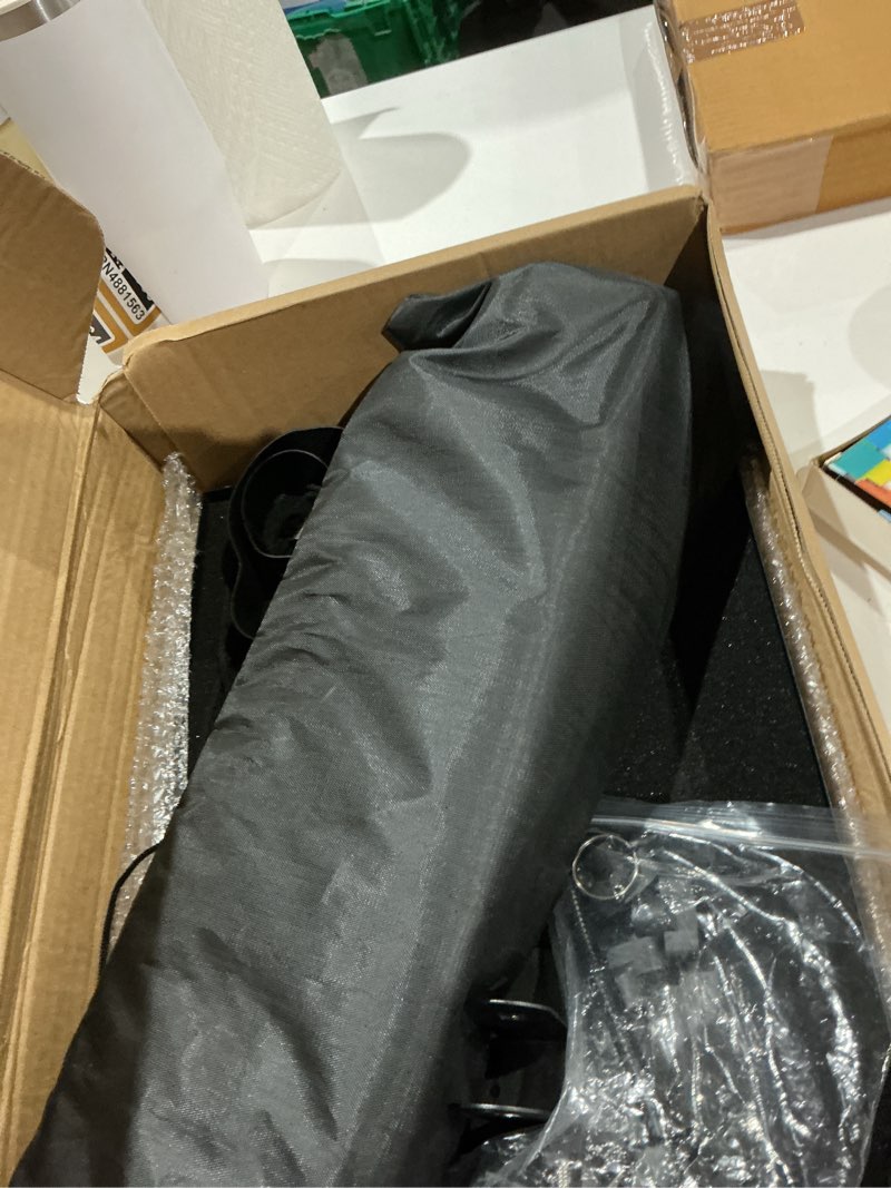 Condition photo showing As Is for projector stand tripod adjustable, laptop height from 23.5 to 63.5 inches with gooseneck phone holder, floor for office, home, stage, studio, dj racks holder mount, 23.5inch-63.5inch b?23.5"-63.5" black