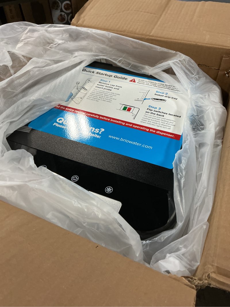 Condition photo showing Good Condition for Brio Bottom Loading Water Cooler Dispenser for 5 Gallon Bottles - 3 Temperatures with Hot, Room & Cold Spouts, Child Safety Lock, LED Display with Empty Bottle Alert, Stainless Steel