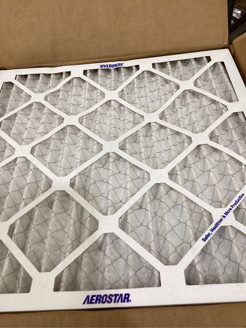 Condition photo showing New/Like New for aerostar 20x20x1 merv 6 air filter, 6 count, actual size (19.75 x 19.75 x 0.75), hvac, air conditioning & furnace filter for dust, lint & pollen control (mpr 300 / fpr 3), made in usa 6 pack merv 6 basic