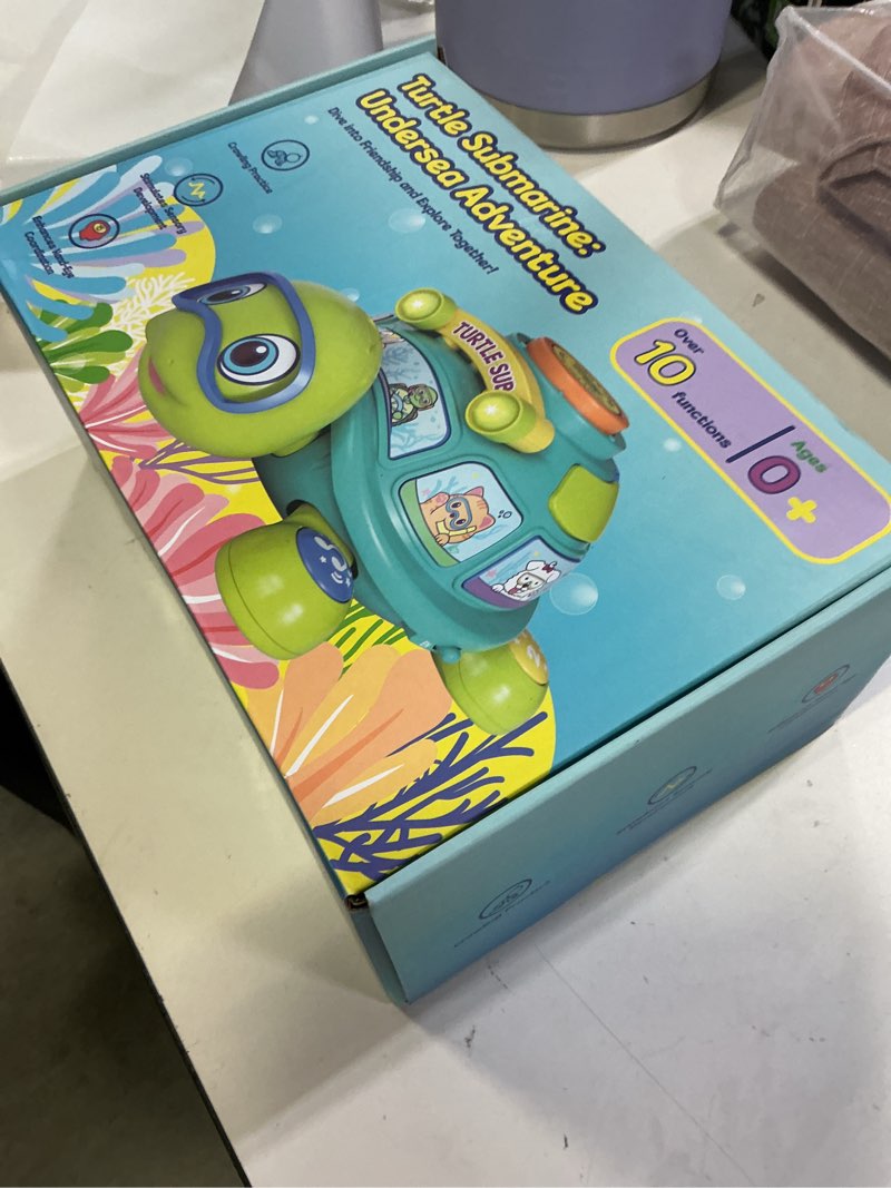 Condition photo showing New/Like New for educational baby toys 6-12 month, musical crawling turtle, infant toys for 6 7 8 9 10 month old boy girl, christmas bilingual baby gifts for 3-6-9-12 months