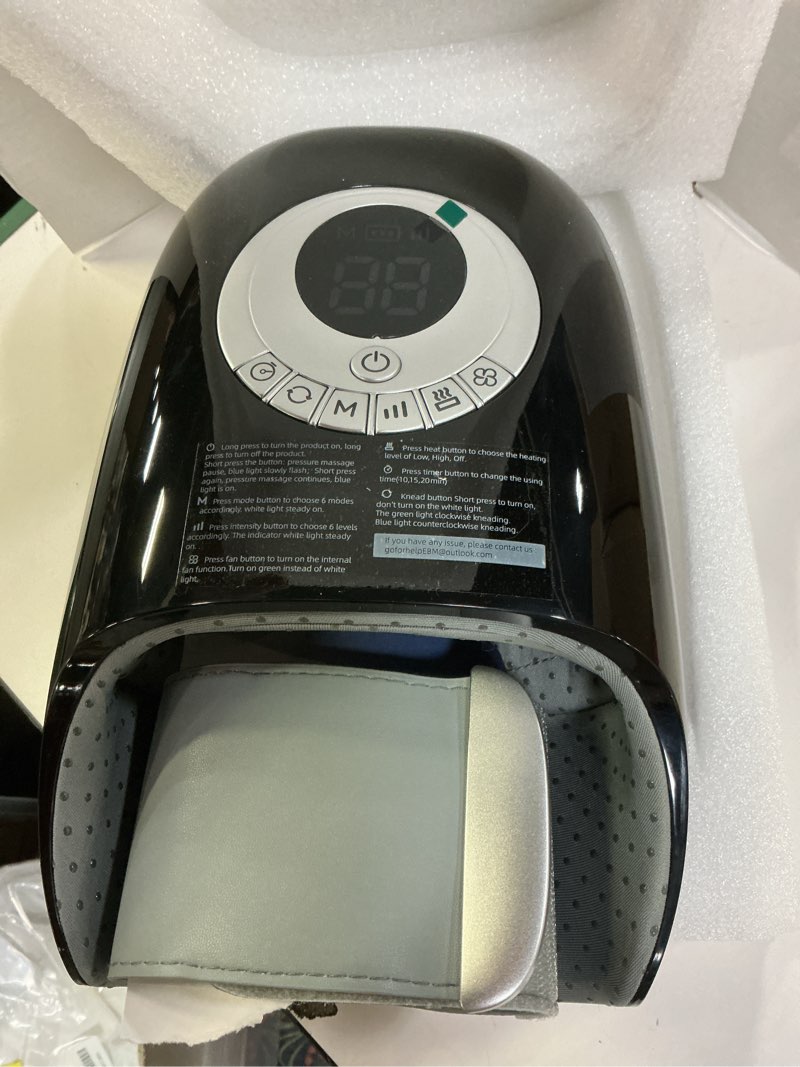 Condition photo showing Good Condition for Hand Massager with Heat and Compression, Hand Massage for Arthritis and Carpal Tunnel Relief, 6 Modes Pressure Point Therapy, Blowing Wrist Massager, Finger & Palm Kneading, Gifts for Mom Dad