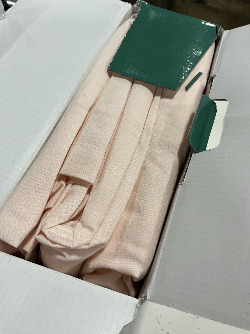 Condition photo showing New/Like New for thread spread 100% organic cotton sheets queen size - 4 pc organic cotton queen size percale weave sheet set, soft, cooling, crisp & breathable, 16" deep pocket hotel quality bedding set - blush