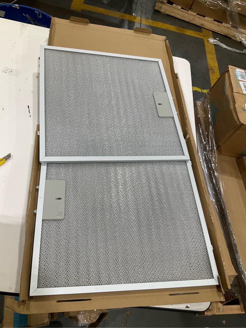 Condition photo showing Good Condition for 2pack 13.75''x13.75'' range hood grease filters compatible with ge jvx5300dj1ww jvx5300bj1ts jvx5300ej1es jvx5300sj2ss replace#: wb02x27207 ap6039217 4463981