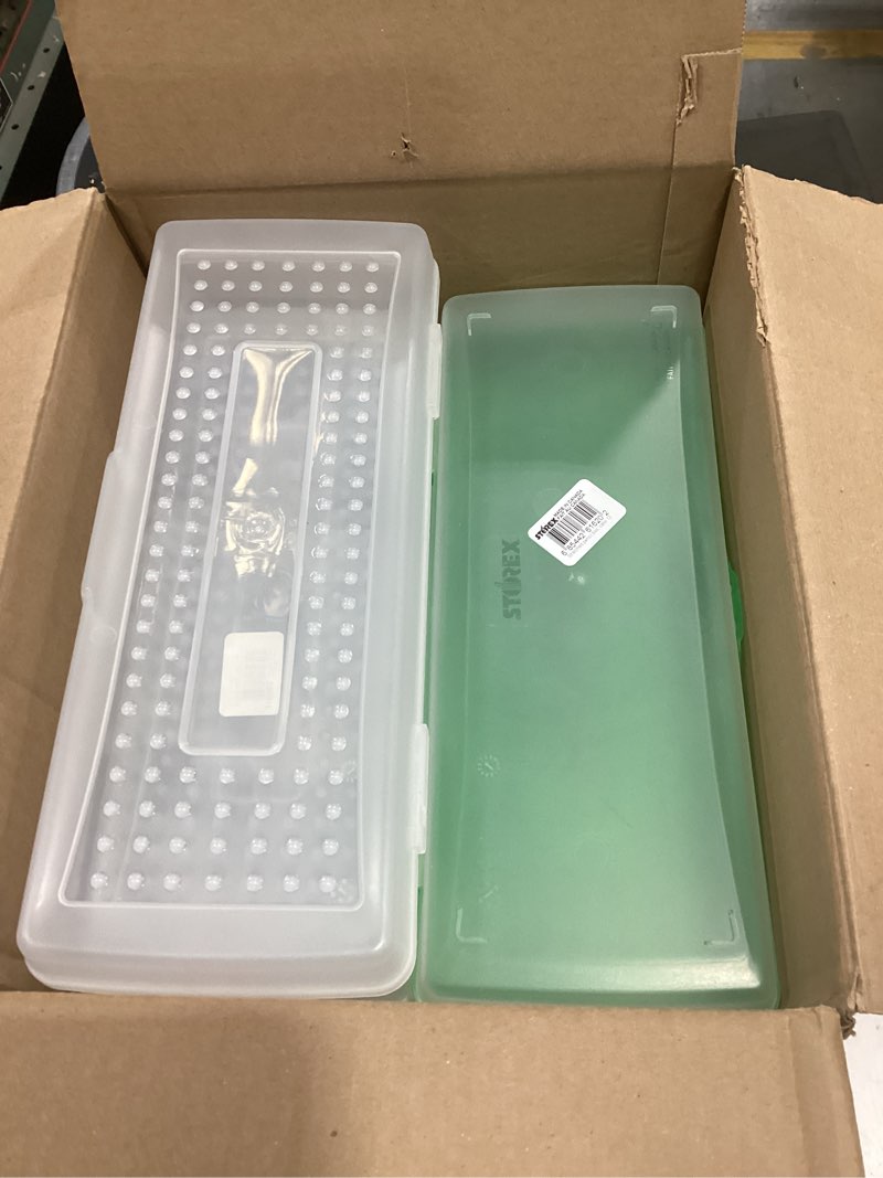 Condition photo showing Good Condition for storex stretch pencil box, 5.6 x 13.4 x 2.52 inches, assorted colors, color assortment will vary, case of 12 (61620a12c)