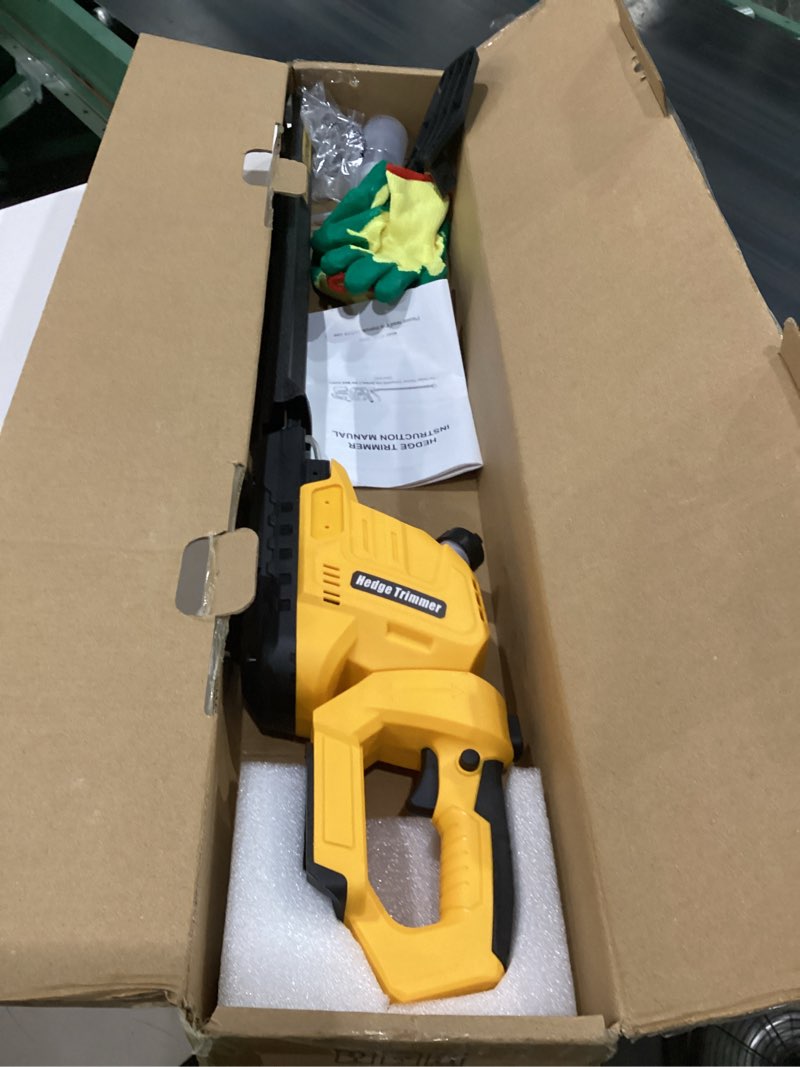 Condition photo showing New/Like New for hedge trimmer cordless 20.4" compatible with dewalt 20v max battery | brushless dual-action motor, 2/3" cut capacity, 180° rotating handle, auto lube blade (no battery) 20 in