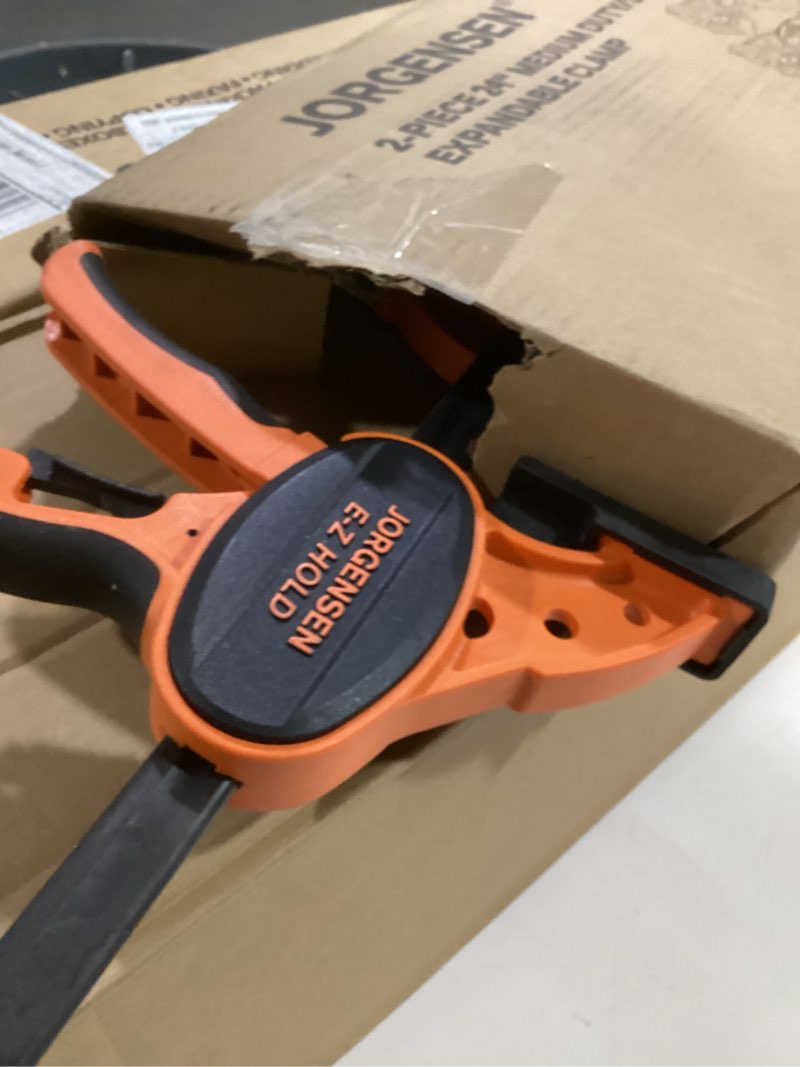 Condition photo showing Good Condition for jorgensen 24" one hand clamp/spreader - 2-pack, medium duty, e-z hold bar clamps set 24‘’