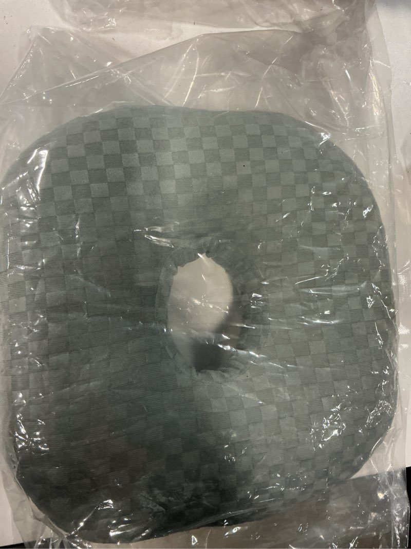 Condition photo showing New/Like New for ear piercing pillow for side sleepers with an ear hole for cnh and ear pain ear inflammation pressure sores, cotton o-shaped side sleeping pillow, ear guard pillow gray
