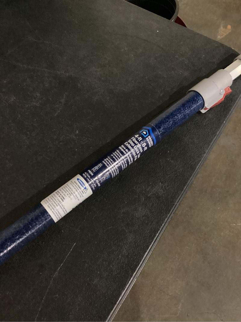 Condition photo showing As Is for project source 4-ft to 8-ft telescoping fiberglass extension pole
