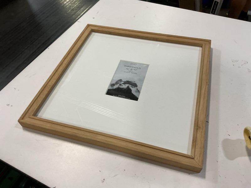 Condition photo showing As Is for designovation natural wood picture frame (5-in x 6in) ( similar