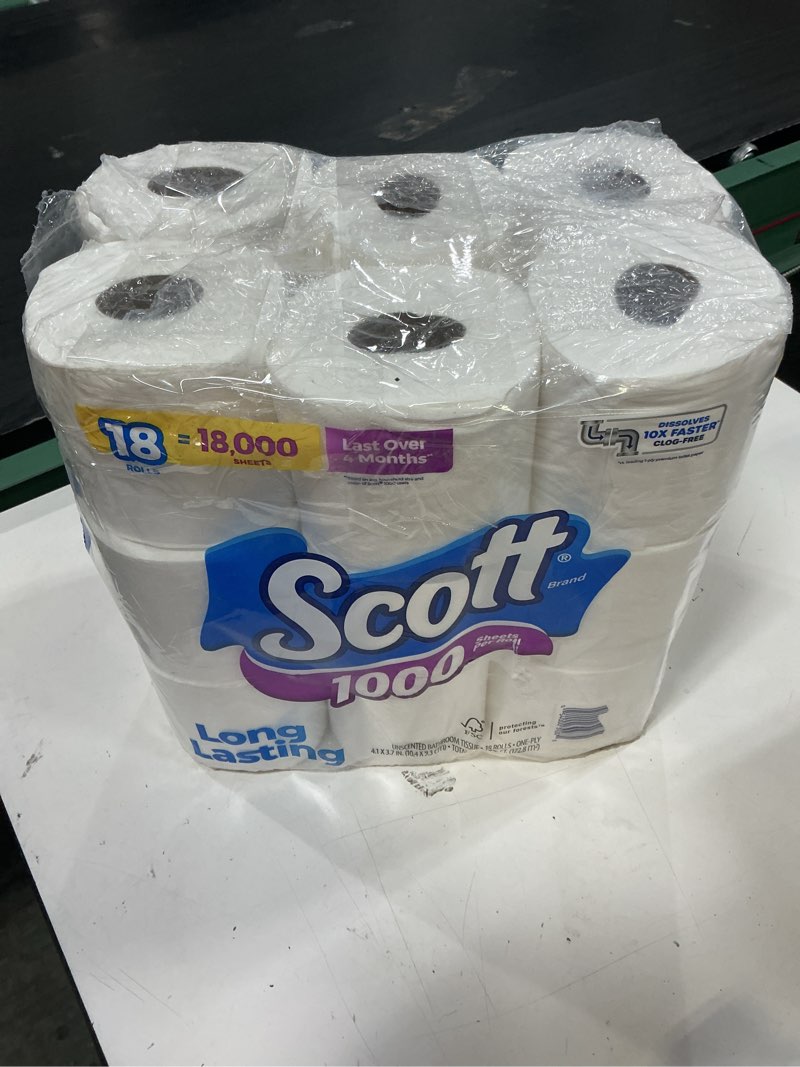 Condition photo showing Good Condition for scott 1000 septic-safe 1-ply toilet paper - 18 rolls