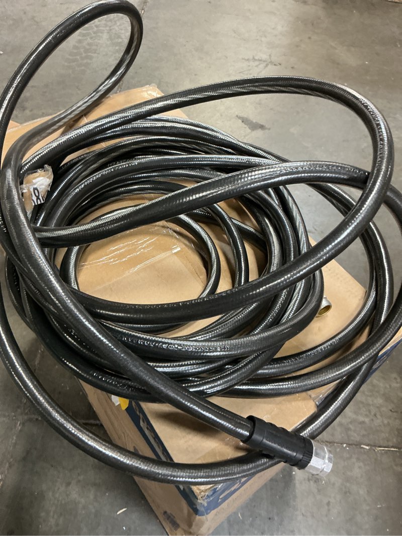 Condition photo showing As Is for neverkink teknor apex 5/8-in x 50-ft heavy kink free vinyl gray coiled hose