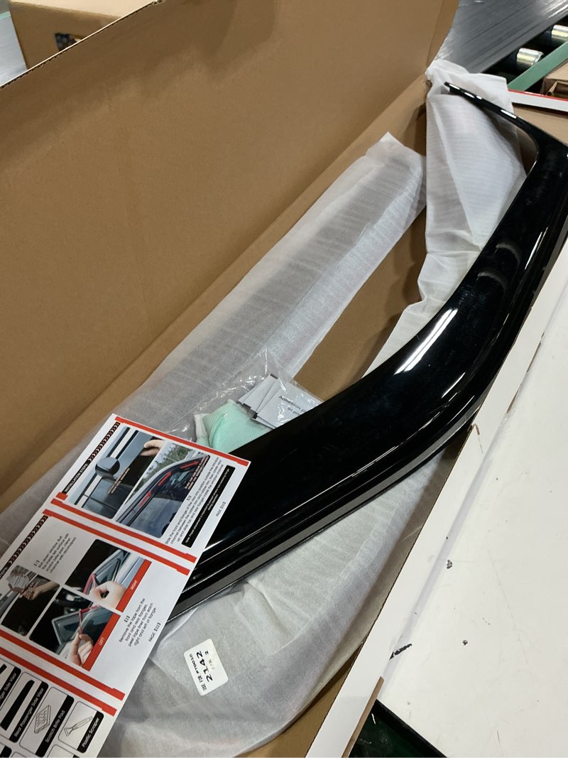 Condition photo showing As Is for in-channel rain guards fit for chevy silverado 1500 2019-2025 crew cab, durable side windows rain guard compatible with gmc sierra 1500 crew cab 2019-2025 wind deflectors black - 4 pcs fit for chevy silverado/gmc sierra 1500 2019-2025