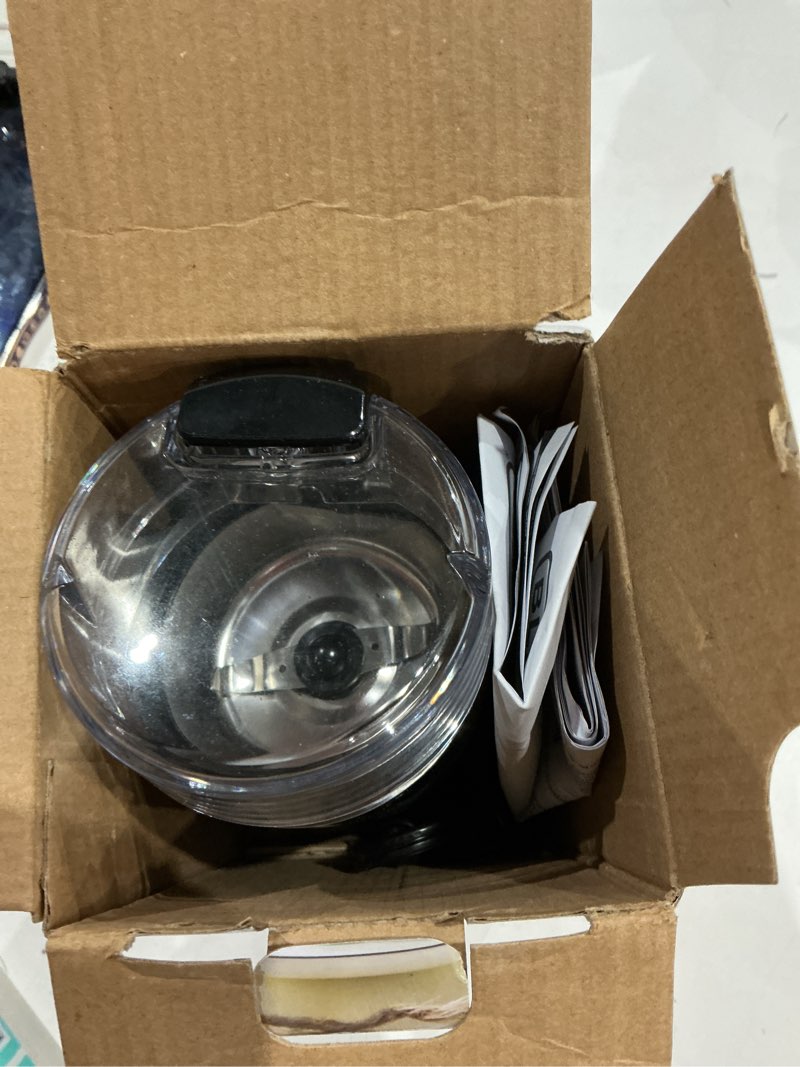 Condition photo showing As Is for black+decker one touch coffee grinder, 2/3 cup coffee bean capacity, spice grinder, one touch push-button control -150 watts -stainless steel blades 2/3 cup coffee bean capacity (pack of 1)