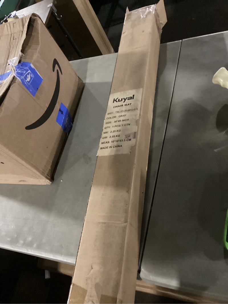 Condition photo showing New/Like New for Blvornl Office Chair Mat for Hardwood Floor, 35" x 48" Desk Computer Chair Mat for Hard Wood and Tile Floor, Large Anti-Slip Hard Floor Protector Rolling Chair Mat, PVC Mat Desk Rug for Office Home 35" x 48" Dark Grey