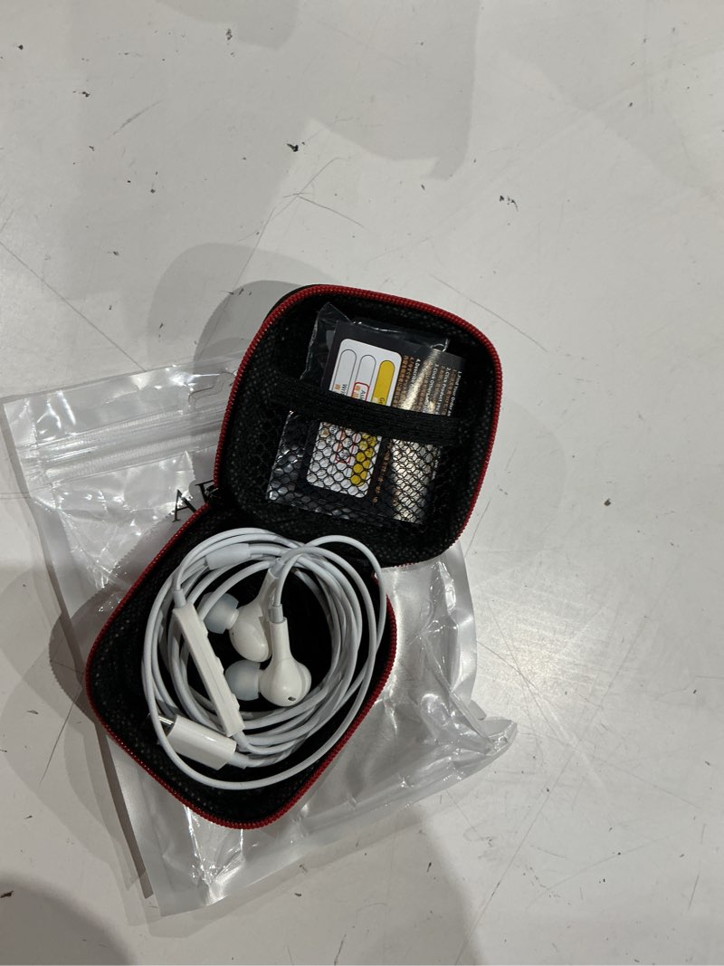 Condition photo showing As Is for usb c headphone for samsung s26 s25 fe s24 a16 a17 wired earbuds magnetic in-ear type c earphone with microphone volume control bass stereo noise canceling for iphone 17 pro max 16 16e 15 pixel 10a 9a white
