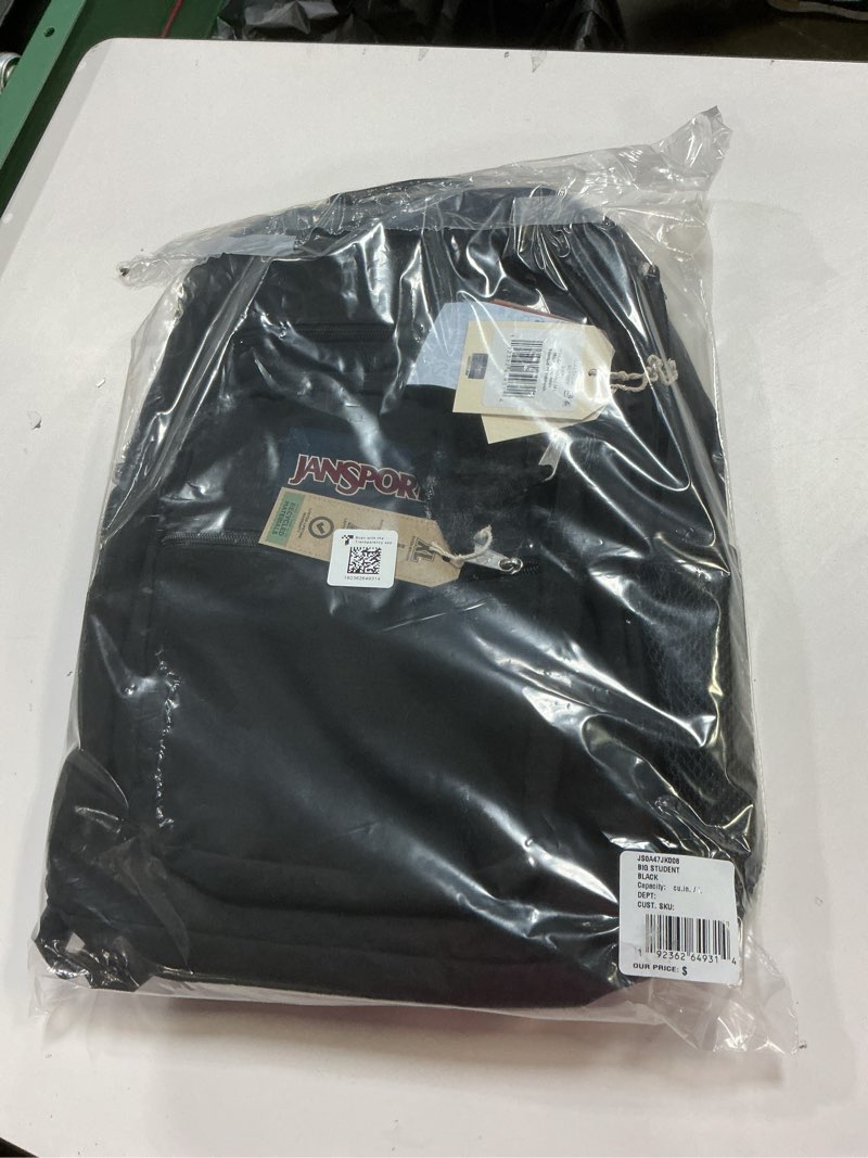 Condition photo showing New/Like New for JanSport Laptop Backpack - Computer Bag with 2 Compartments, Ergonomic Shoulder Straps, 15” Laptop Sleeve, Haul Handle - Black One Size Black