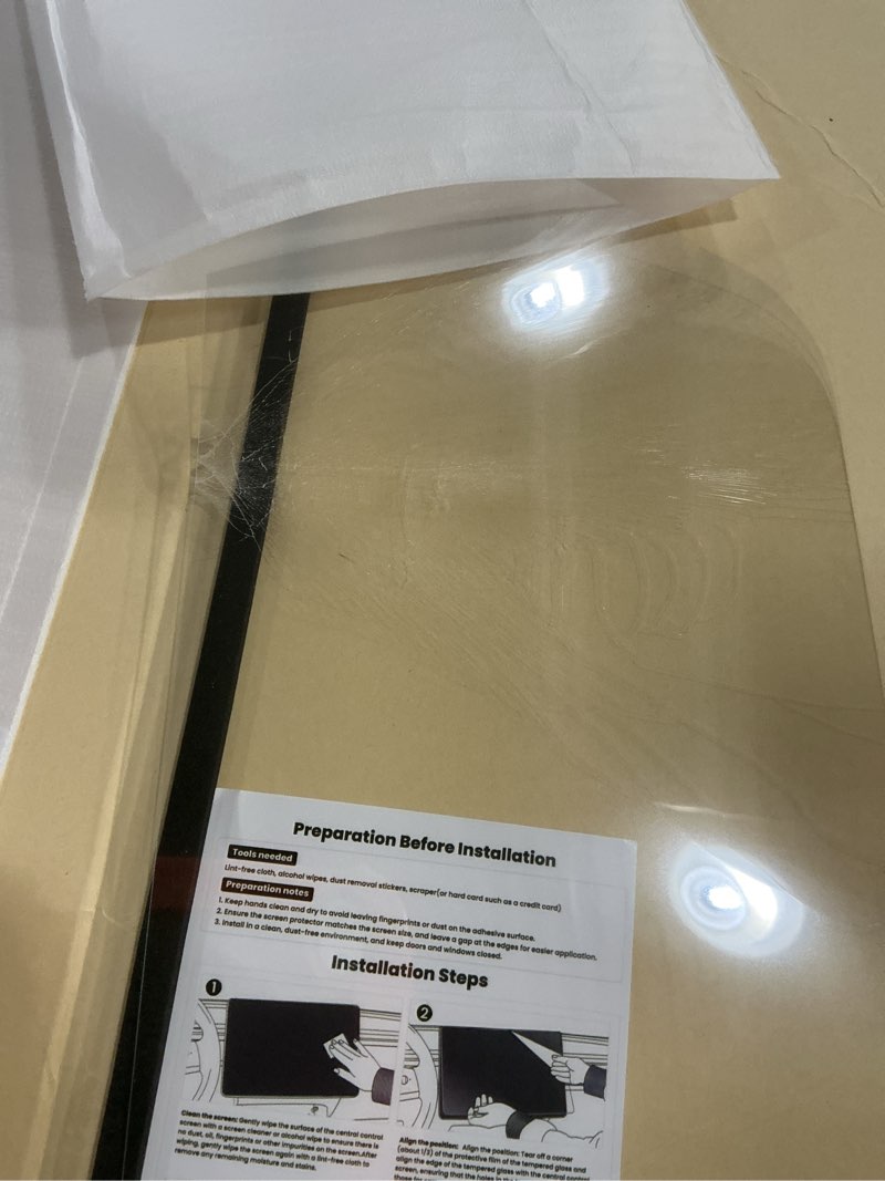 Condition photo showing As Is for Karltys [Upgrade 2 Pack Screen Protector for 2025+ Chevy Tahoe/Suburban 17.7-inch Navi &11-Inch Dash [No Glare & Fingerprint] Tempered Glass