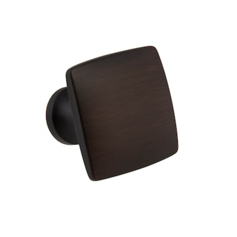 allen + roth Marigold 1-3/8-in Aged bronze Square Modern Cabinet Knob