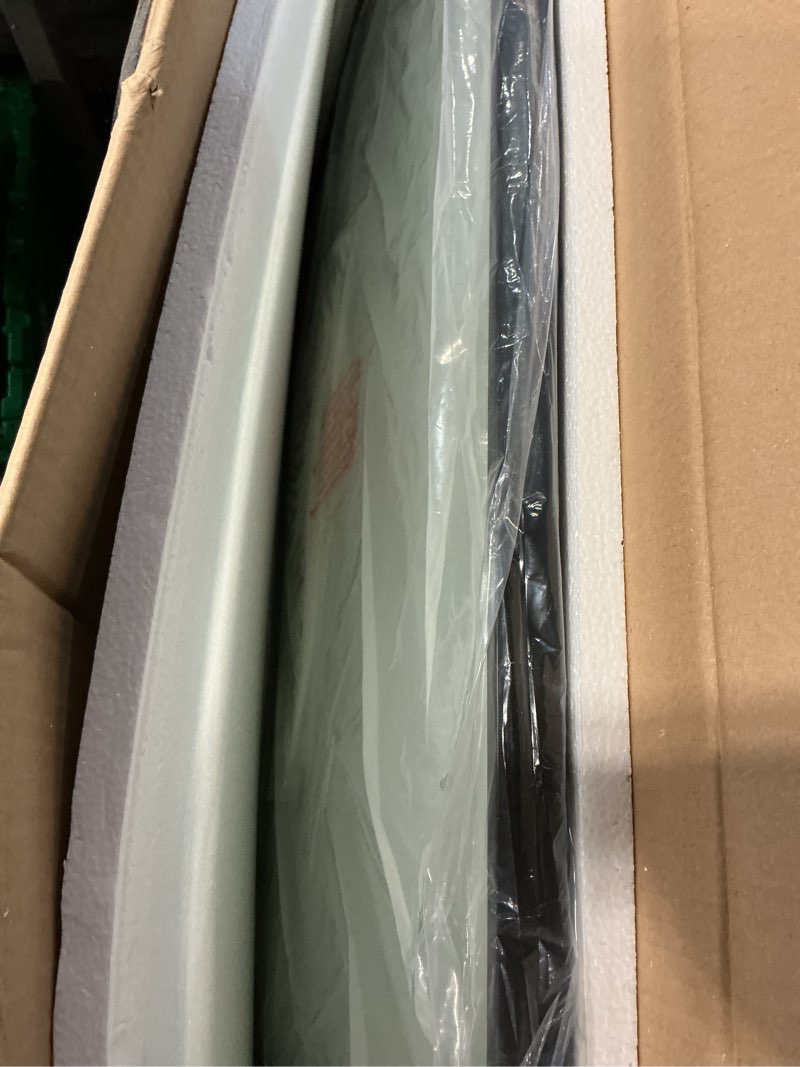 Condition photo showing Good Condition for ANDY STAR 40X32 Inch Black Bathroom Mirror, Black Bathroom Vanity Mirrors for Wall, Rounded Rectangle Mirror for Bathroom, Seamless Tube Metal Frame, 1’’ Deep Wall Mounted Vertical/Horizontal Matte Black 40"L x 32"W