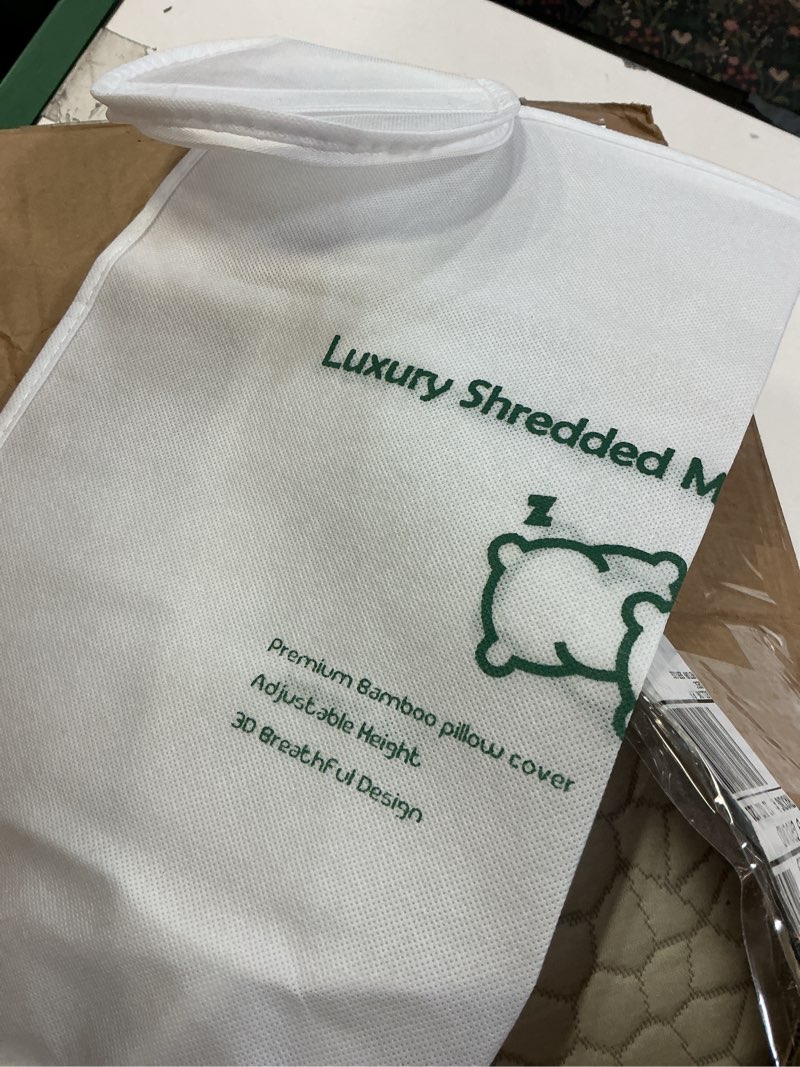 Condition photo showing Good Condition for Similar Utopia Bedding Shredded Memory Foam Pillows (Queen), Cooling Adjustable Bed Pillows for Sleeping with Washable Pillow Case, Back, Stomach and Side Sleeper Pillow, Plush and Supportive (1 Pack)