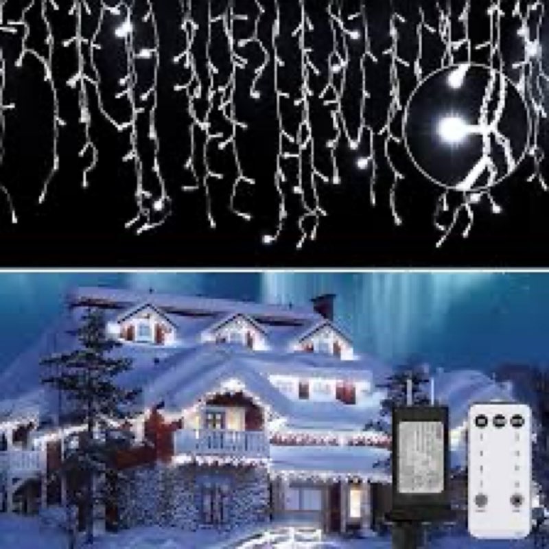 Icicle Lights for Outside, 167ft 1760 LED Icicle Christmas Lights Outdoor Waterproof, 352 Drops with
