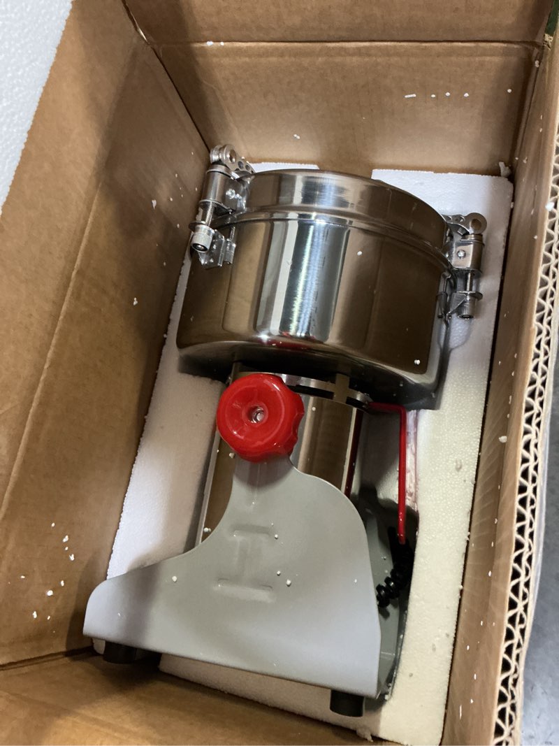 Condition photo showing Good Condition for vevor 2000g electric grain mill grinder, high speed 3400w commercial spice grinders, stainless steel pulverizer powder machine, for dry grains spices cereals coffee corn pepper, swing type 2000g silver