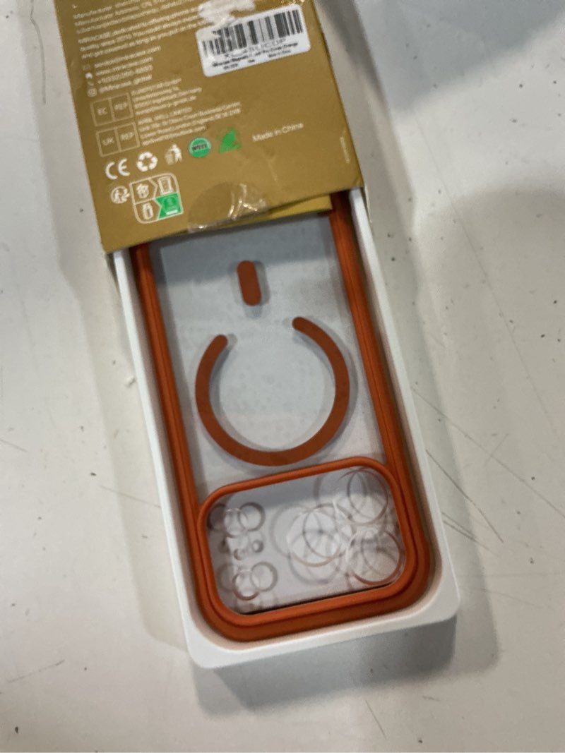Condition photo showing Good Condition for miracase magnetic for iphone 17 pro case 6.3" [compatible with magsafe] full-body phone case with built-in glass screen protector & camera control,drop proof iphone 17 pro cover, orange iphone 17 pro magnetic orange