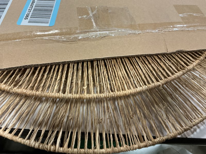 Condition photo showing Good Condition for chi an home wicker 23 inch jute wall decor baskets, set of 6 extra large woven jute wall plates, 23",21",15",13",12,10", decorative baskets for wall arts, wall hanging for bedroom, living room, office set of 6 - extra large