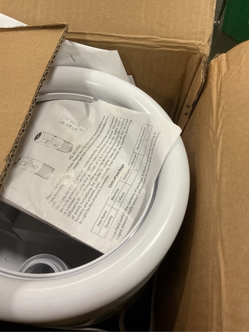 Condition photo showing Good Condition for Humidifiers for Large Room Home Bedroom 2000 sq.ft. 17L/4.5Gal Large Humidifier with Extension Tube & 4 Speed Mist,Top Fill Wholehouse Humidifier with 360°Nozzle for Plant Office Commercial Greenhouse White