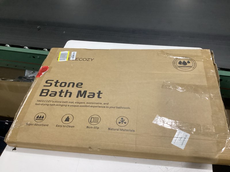 Condition photo showing Good Condition for bioiwgy stone bath mat, 20"x30" large size diatomite fast drying non slip stone shower mat, super ab