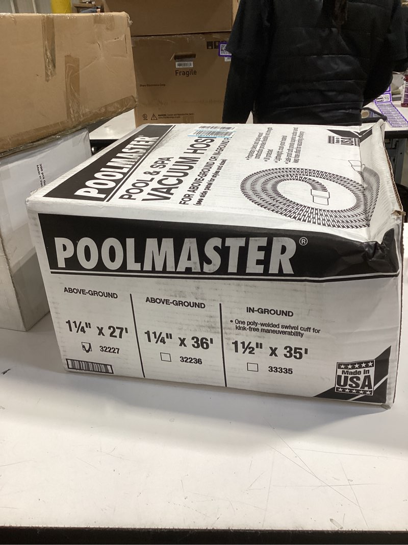 Condition photo showing New/Like New for poolmaster 32227 above-ground swimming pool vacuum hose, 1-1/4-inch x 27-feet, neutral 27 feet hose