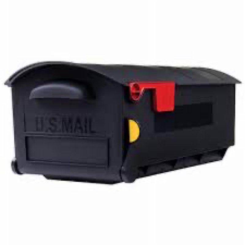 SIMILAR black plastic US mailbox 