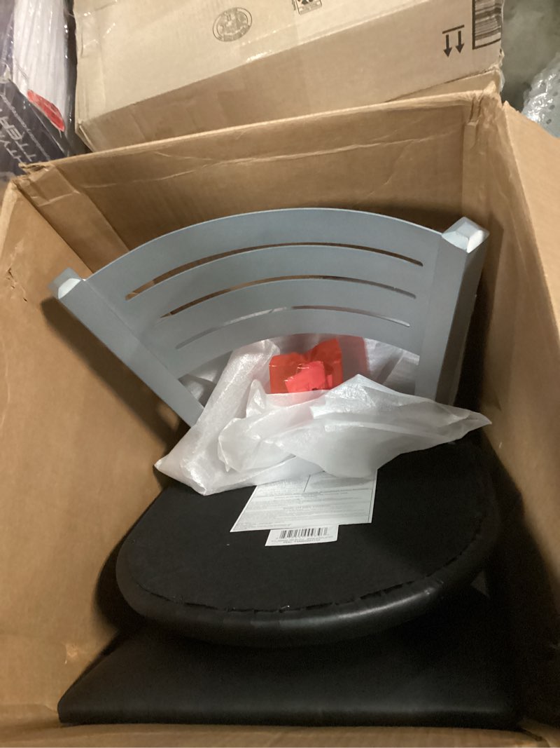 Condition photo showing Good Condition for Flash Furniture 2 Pack HERCULES Series Silver Slat Back Metal Restaurant Chair - Black Vinyl Seat
