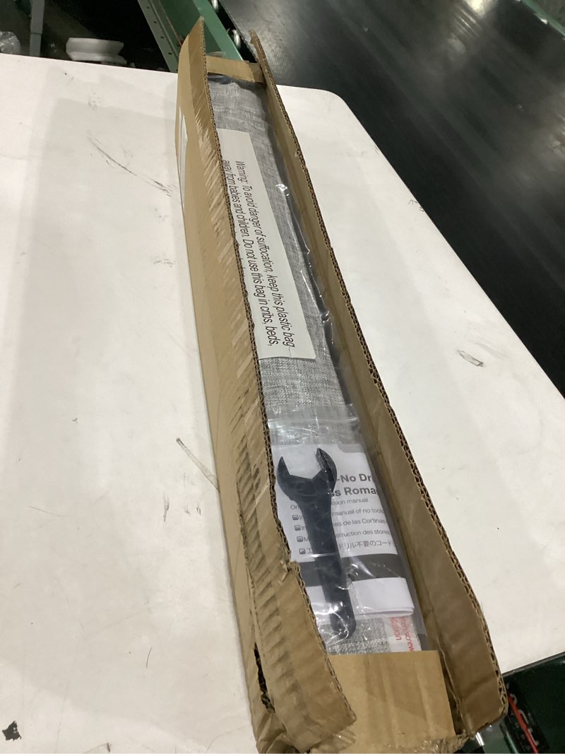 Condition photo showing Good Condition for lazblinds no drill cordless roman shades for windows, 24" w x 72" h, grey | tool-free blackout thermal insulated uv blocking window blinds, lightweight fabric blinds for indoor windows grey 24" w × 72" h